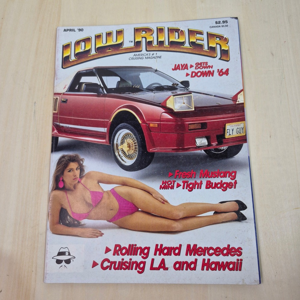 Vintage Low Rider Magazine April 1990 Toyota MR2 Cover Orlies Hydraulics Ads VG
